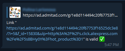 Admitad Bot for Telegram 13
