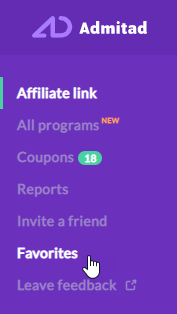 How to add affiliate links to Favorites 2